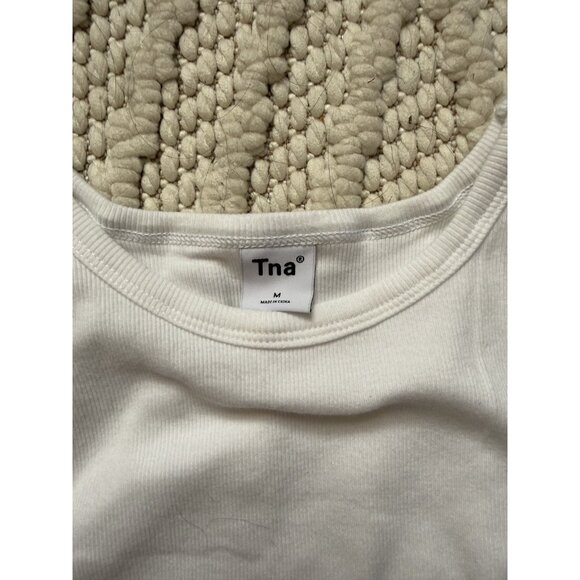 Aritzia TNA Avenue White High Neck Sleeveless Tank Basics Casual Loungewear NWT - Picture 6 of 7